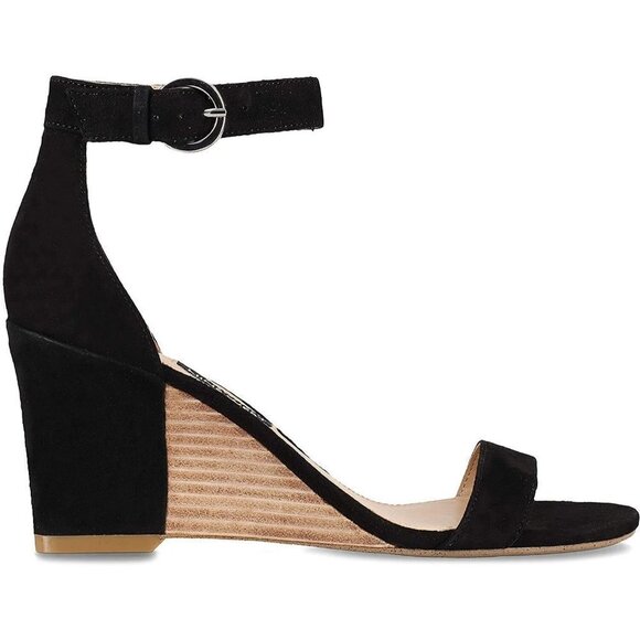 NINE West New "Sloan" Ankle Strap Black Wedge Sandal - Picture 8 of 8